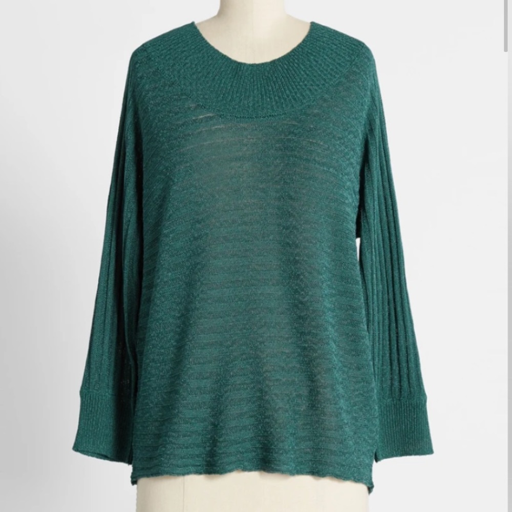 ModCloth Plus Size 1X Green Sweater EUC